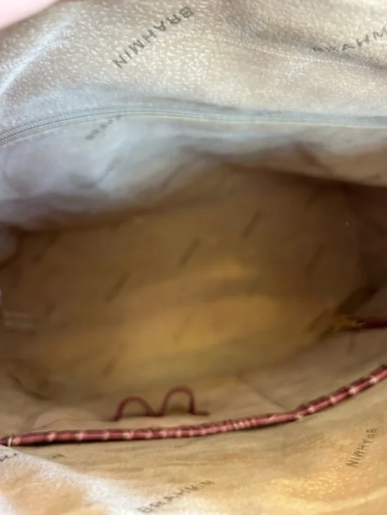 Brahmin Croc-Embossed Satchel Bag - pink medium Duxbury - Picture 6 of 6